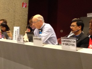 Jean Pierre Bourguignon, MD, PhD, delivers a statement on behalf of the Society during the plenary of the International Conference on Chemicals Management in Geneva, Switzerland.